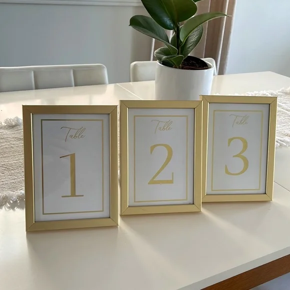 Table Numbers 1-8 In Frames - Picture 2 of 4